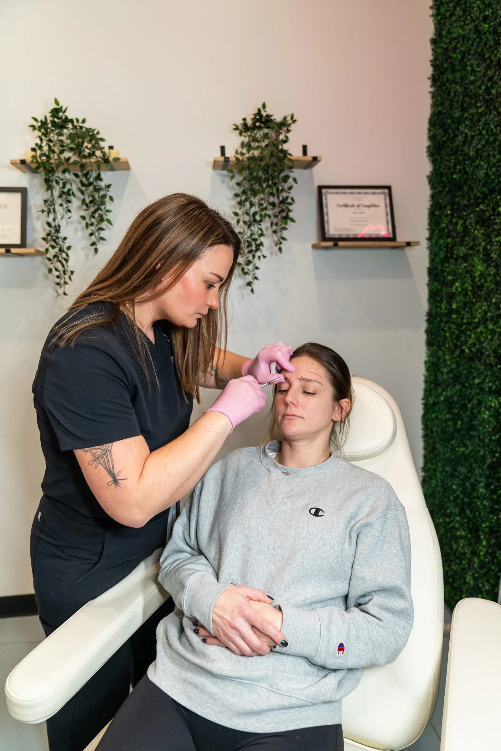 Eyebrow tinting and shaping at Raw Glo Med Spa in Waukesha, WI