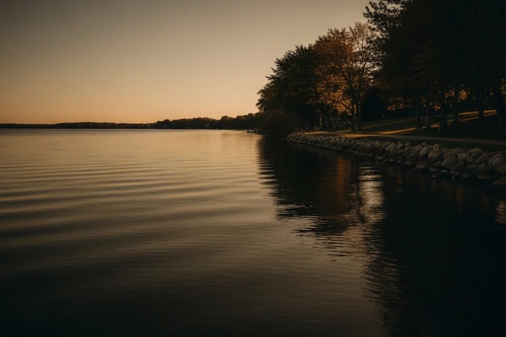 Lake Nagawicka in Delafield for a calm walk and lake views